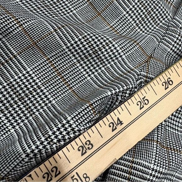 Zara Black Tan Houndstooth Plaid Trousers Cropped Ankle Pants Size 6 - Picture 10 of 10
